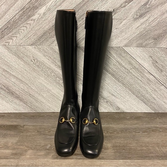 Gucci | Horsebit leather knee boot with crystals NEW - Picture 10 of 17